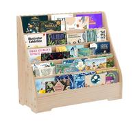 GarveeHome Multi-Functional 5-Tier Wooden Kids Bookshelf - Deep Storage & Magazine Display Shelf - For Children's Room, Nursery, Playroom, Study Area - Bookcase Organizer -Wood Grain