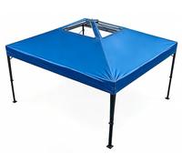 GarveeHome One-Person Quick Setup 10x10 Pop-Up Canopy Tent - Heavy-Duty Steel Frame, Waterproof Oxford, UPF 50+ UV Shade - Outdoor Events/Beach/Patio Use, Roller Bag + 4 Sandbags, Blue XH-2