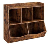GarveeHome Organización eficiente para niños - Estantería Infantil de Madera con Cubos - Almacenamiento para Libros y Juguetes - Clásico
