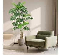 GarveeHome Planta Artificial Monstera Deliciosa de 150/180 cm, árbol Artificial con Maceta de cerámica, Hojas Resistentes a los Rayos UV y Tallos de Alambre Flexibles, Planta Artificial de fácil