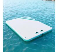 GarveeHome Plataforma Flotante Inflable para Varias Personas, Ultra Estable - Muelle PVC Antideslizante Portátil con Escalera - Ideal para Adultos En Piscina, Lago y Mar