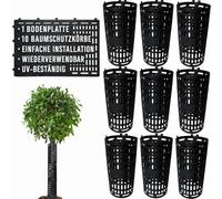 GarveeHome Protección eficaz para árboles jóvenes, 10 Unidades, puños de protección Ajustables para Troncos de árboles, de Malla Transpirable, Protege Las Plantas de semillero de daños a los Animales