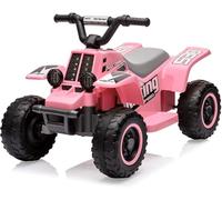 GarveeHome Quad Eléctrico para Niños 6V, Coche Eléctrico para Niños con LED y Música, 1,8 Km/h con Claxon, Arranque con Un Botón, Largo Alcance, ATV para Niños Mayores De 3 Años