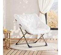 GarveeHome Silla Plegable Cúpula Adultos Piel Sintética - 136kg Blanco