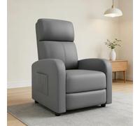 GarveeHome Sillón reclinable reclinable con Respaldo y reposapiés, cómodo sillón reclinable con Aspecto de Lino para salón y Dormitorio