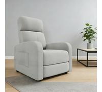 GarveeHome Sillón reclinable reclinable con Respaldo y reposapiés, cómodo sillón reclinable con Aspecto de Lino para salón y Dormitorio