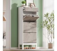 GarveeHome Solución Moderna y compacta - Armario Zapatero Estrecho con 3 cajones abatibles y Estante Ajustable - Capacidad para 12-18 Pares