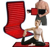 GarveeHome Terapia de luz roja para cuerpo, cinturón de terapia de luz infrarroja de 31.5 x 11.8 pulgadas con 360 LED, luz roja de 660 nm y tapete de terapia de luz infrarroja de 850 nm con