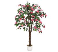 GarveeLife Árbol Artificial de buganvillas en Maceta, 120cm, Planta Artificial con Flores Coloridas, decoración Interior sin Cuidado para el hogar, Oficina y Hotel