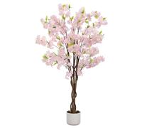GarveeLife Árbol de Cerezo Artificial 120/150/180 cm en Maceta, Planta Artificial Sakura con Flores para Bodas, salón, Oficina y decoración de Primavera