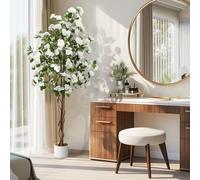 GarveeLife Árbol de Flores aromáticas Artificiales (osmanthus) en Maceta, 120/150/180 cm, Planta Artificial para balcón, Sala de Estar y Oficina, decoración Interior de fácil Cuidado