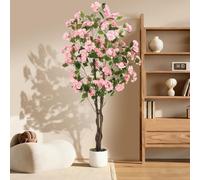 GarveeLife Árbol de Flores aromáticas Artificiales (osmanthus) en Maceta, 120/150/180 cm, Planta Artificial para balcón, Sala de Estar y Oficina, decoración Interior de fácil Cuidado
