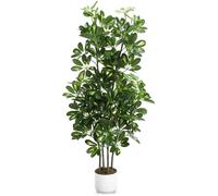 GarveeLife Árbol de Pantalla Artificial de 120 cm con Maceta Blanca, Planta Artificial Resistente a la Intemperie para Interior y Exterior, decoración sin Cuidado para casa, Oficina y jardín, Planta