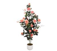 GarveeLife Árbol de Rosas Artificiales, Rosa/Blanco, decoración para Interior y Exterior, 75/80/90/105/120/150 cm de Alto, árbol Artificial con Tronco de Madera Natural y Flores realistas para el