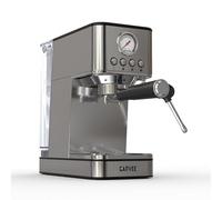 GarveeLife Cafetera Semiautomática 20 Bares - Depósito 1,7L - Vaporizador de Leche y Manómetro para Capuchino - Acero Inoxidable Acabado Madera