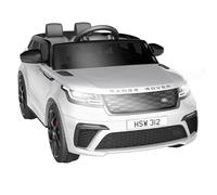 GarveeLife Coche Eléctrico Infantil con Licencia Land Rover, 2 Plazas, Motor 12V, Control Remoto 2.4G, Luces LED, Color Blanco, Seguro para Niños 3-6 Años