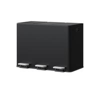 GarveeLife Cubo Triple para Cocina 3 x 15L, Acero Inoxidable, Cierre Suave | 45 L Sistema de Separación de Residuos, Acero Inoxidable Antihuella con Pedal, Tapa Anti-Olores, Sistema Sujeta Bolsas