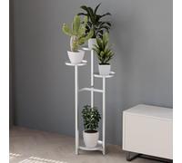 GarveeLife Estantería de metal resistente para plantas de varios niveles, altura ajustable, soporte para plantas con patas antideslizantes, diseño moderno para salón, balcón, oficina, color blanco