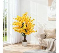 GarveeLife Flor de Ciruelo Artificial 90/120/150 cm, Ramas de Flores Artificiales realistas, Planta Artificial para el hogar, Boda y Oficina, decoración