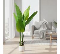 GarveeLife Künstliche Pflanze, 110/115/120/145Cm Künstliche Zimmerpflanze Im Topf, Kunstpflanzen Fake Plant Für Zuhause, Büro Garten, Balkon, Geschenk