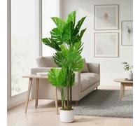 GarveeLife Künstliche Pflanze, 110/115/120/145Cm Künstliche Zimmerpflanze Im Topf, Kunstpflanzen Fake Plant Für Zuhause, Büro Garten, Balkon, Geschenk