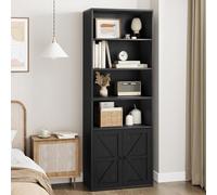 GarveeLife Librería con Puertas de 4 Niveles Negro