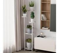 GarveeLife Moderno estante para plantas de metal de varios niveles, resistente soporte de esquina con patas antideslizantes, para plantas grandes de interior en el salón, oficina o interior, color