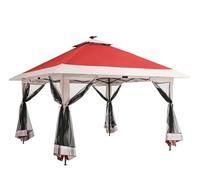 GarveeLife - Mosquitera (3,6 x 3,6 m, Altura Ajustable) | Techo ventilado impermeable, 4 bolsas de arena incluidas, estructura robusta, montaje rápido, resistente a la intemperie