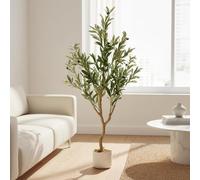 GarveeLife Olivo Artificial 120 cm/130 cm/150 cm/160 cm | Planta Artificial Grande en Maceta | Decoración mediterránea para jardín, salón y Oficina