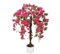 GarveeLife Planta Artificial Buganvillas Árbol Buganvillas Artificiales Resistente al Invierno Planta 90 cm/120 cm/150 cm Flores Árbol Artificial En Maceta