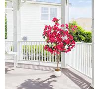 GarveeLife Planta Artificial de buganvillas Artificiales, Resistente al Invierno, Planta de buganvillas Artificiales, 100 cm/120 cm/150 cm, Flores de árbol Artificial en Maceta