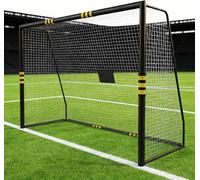 GarveeLife Portería de fútbol Profesional, Resistente a la Intemperie y Acolchado de Espuma, diseño de portería de fútbol para Exteriores con Red Estrecha para niños y Adultos, Pared de portería de