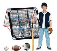 GarveeLife - Red de Rebote de béisbol 2 en 1, con ángulo Ajustable, Dispositivo de Entrenamiento para Softbol, Fútbol, Voleibol