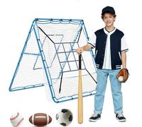 GarveeLife - Red de Rebote de béisbol 2 en 1, con ángulo Ajustable, Dispositivo de Entrenamiento para Softbol, Fútbol, Voleibol