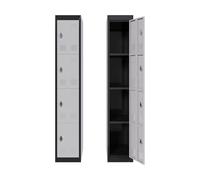 GarveeMore Armario Metálico, Armario Alto de 188cm, Totalmente de Acero, Ignífugo y Antihumedad, Armario Archivos con Cerradura Metálica y Portaetiquetas, para Oficina/Salón/Gimnasio