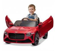 GarveeMore Coche eléctrico Infantil de Lujo Bacalar 12V con Licencia - Control Parental - Puertas Tipo Tijera - Suspensión - 3 velocidades - Luces LED - Claxon - Seguridad - Color Rojo