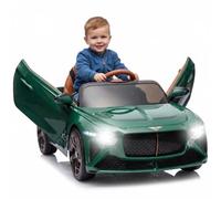 GarveeMore Coche eléctrico Infantil de Lujo Bacalar 12V con Licencia - Control Parental - Puertas Tipo Tijera - Suspensión - 3 velocidades - Luces LED - Claxon - Ideal 3-6 años - Color Verde