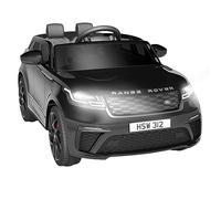 GarveeMore Coche eléctrico Infantil Land Rover con Licencia 12V - Mando a Distancia - Música, USB, MP3 - Seguridad para niños y niñas Desde 3 años - Regalo Ideal - Color Negro
