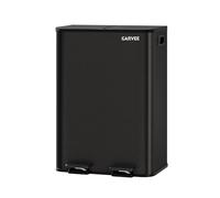 GarveeMore Cubo De Basura De Reciclaje De Acero Inoxidable Con Doble Compartimento 60L (2x30L), Basurero Con Pedal y Tapa De Cierre Suave Para Cocina y Oficina