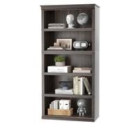 GarveeMore Estantería de 5 Niveles, Librería de Pie con Estantes Reforzados Estilo Rústico Industrial para Carga Pesada, Mueble Organizador Multiuso para Salón, Oficina o Dormitorio