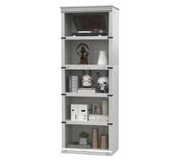 GarveeMore Estantería de 5 Niveles, Librería de Pie con Estantes Reforzados Estilo Rústico Industrial para Carga Pesada, Mueble Organizador Multiuso para Salón, Oficina o Dormitorio