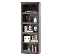 GarveeMore Estantería de 5 Niveles, Librería de Pie con Estantes Reforzados Estilo Rústico Industrial para Carga Pesada, Mueble Organizador Multiuso para Salón, Oficina o Dormitorio