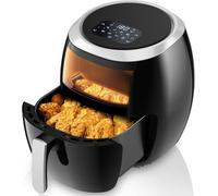 GarveeMore Freidoras Aire Freidora Fryer 8 Predefinidas, Pantalla Táctil LED, Ventana de Visualización, 8L Cocina Freidora Aire Caliente Sin Aceite