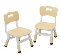 GarveeMore Juego de 2 Sillas para Niños, Sillas Infantiles Ajustables con Respaldo, para Estudio, Comedor y Guardería, 30 × 30 × 58 cm