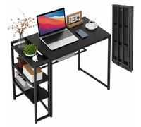 GarveeMore Mesa Gaming y De Ordenador Plegable, para Dormitorio, Oficina y Espacios Pequeños, 89 x 50 x 75 Cm