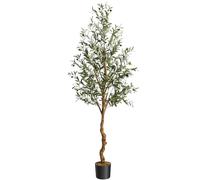 Garveemore Plantas Artificiales Decorativas Olivo Artificial, 183cm,Plantas Artificiales Decorativas, para Interior Y Exterior, Hogar, Oficina y Balcón