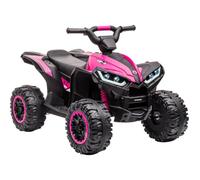 GarveeMore Quad Eléctrico para Niños +3 Años, 12V Vehículo a Batería, para Exterior, 83×53×56 cm, Rosa