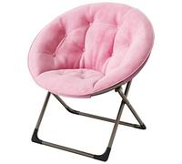 GarveeMore Silla Plegable Tipo Flor para Adultos, Sillón Grande y Cómodo con Cojín De Algodón y Estructura Metálica, Ideal para Dormitorio