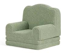 GarveeMore Sillón Individual para Niños con Acolchado, Sillón Infantil Cómodo, para Sala y Dormitorio, 58 x 45 x 50 cm,Verde