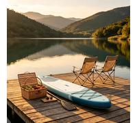 GarveeMore Tabla de Paddle Surf Hinchable, Stand Up Paddle Board (Sup) Adulto y Principiantes, Extra Ancha con Accesorios, Soporte Cámara, 200 kg, Ideal para Aventuras - Turquesa, 335 cm